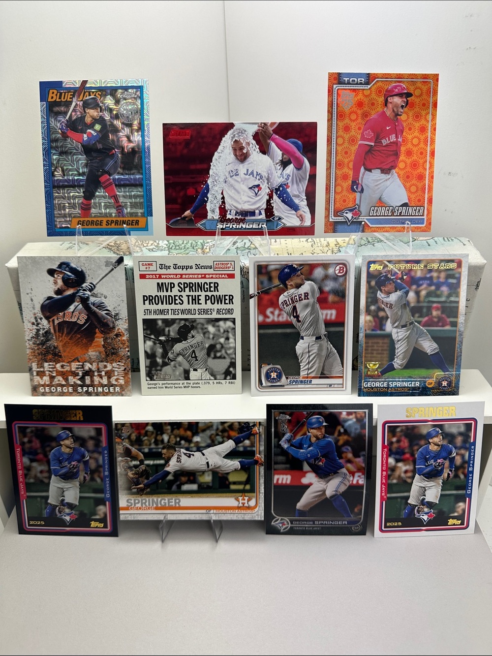 George Springer lot of 11 (Blue Jays, Astros)